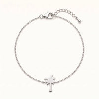 Thumbnail for Palm tree bracelet — product photo on a white background, silver | SKU: 7819407-silver-plated
