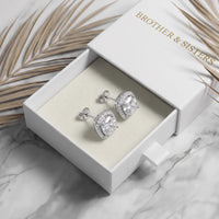 Thumbnail for Bridal earrings — in the gift box, silver | SKU: 505185-white