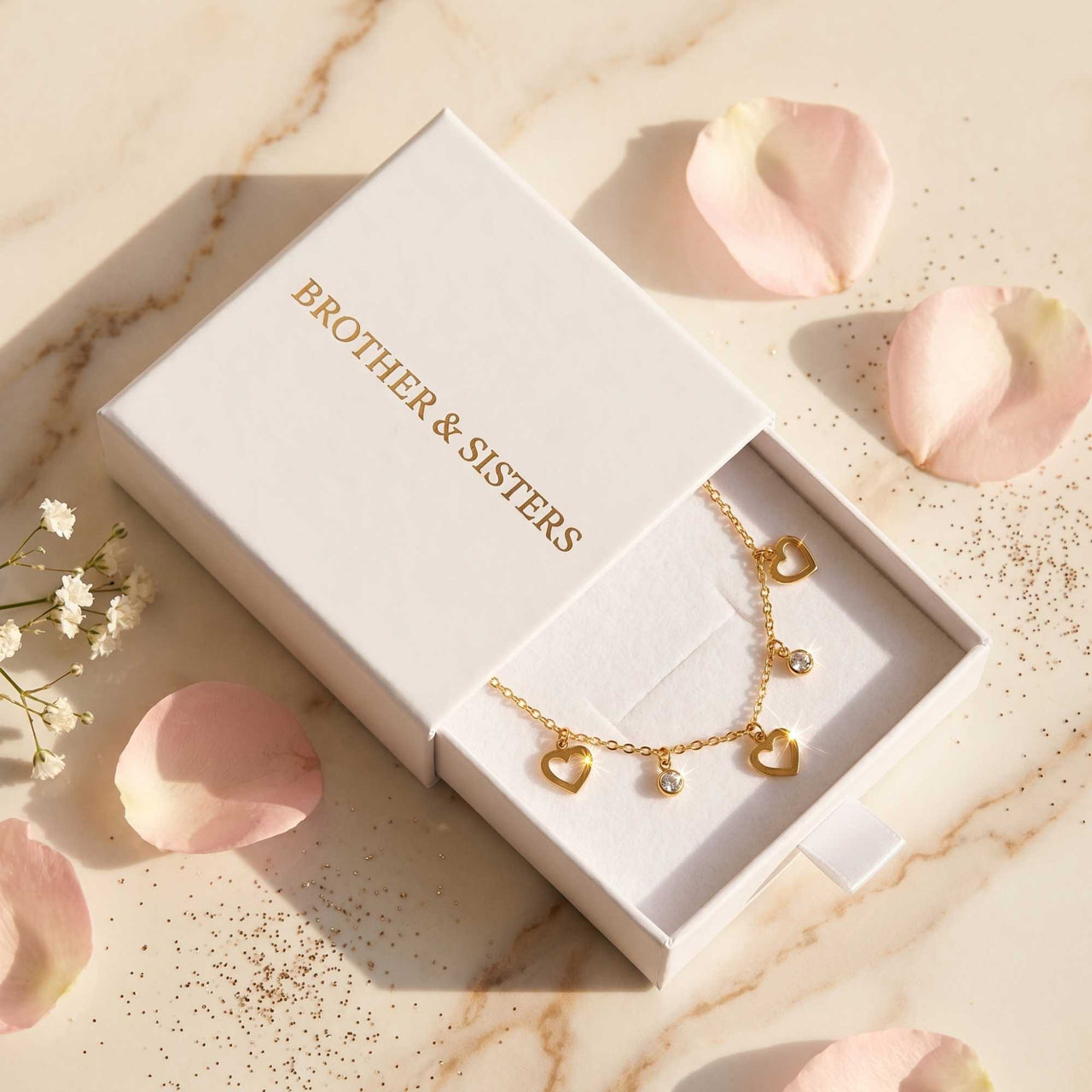 Heart & Crystal Anklet