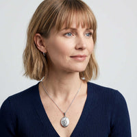 Thumbnail for Floral Photo Locket Necklace