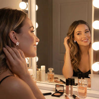 Thumbnail for Austrian Crystals Flowers Earrings