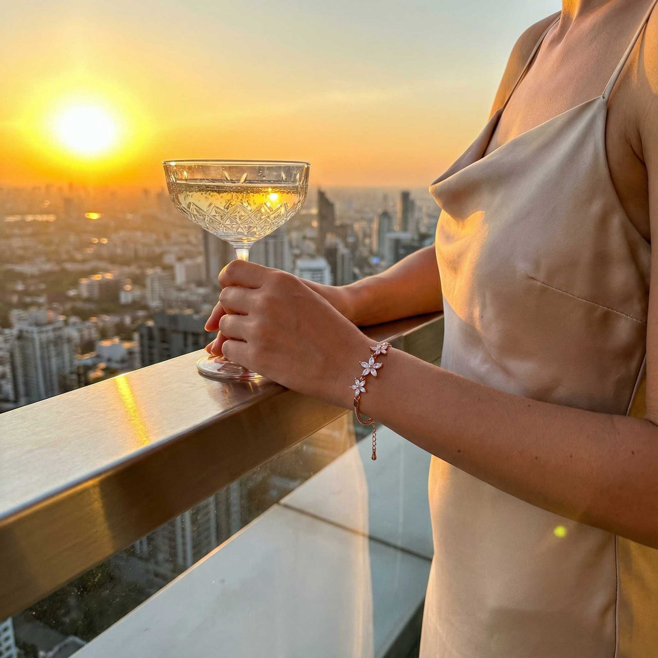 Crystal Flower Bracelet