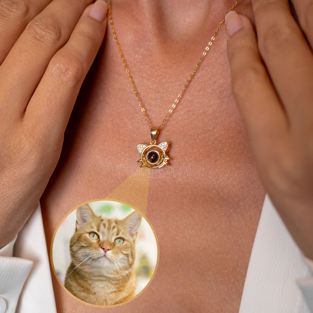 Meow Photo Necklace