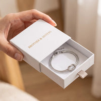 Thumbnail for Knot Couple Bracelet by Brother & Sisters in silver gift box