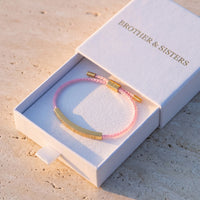 Thumbnail for Pink bracelet — in the gift box, gold | SKU: lecorail-g