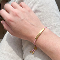 Thumbnail for Braided bracelet — worn, real size, gold | SKU: lecorail-g