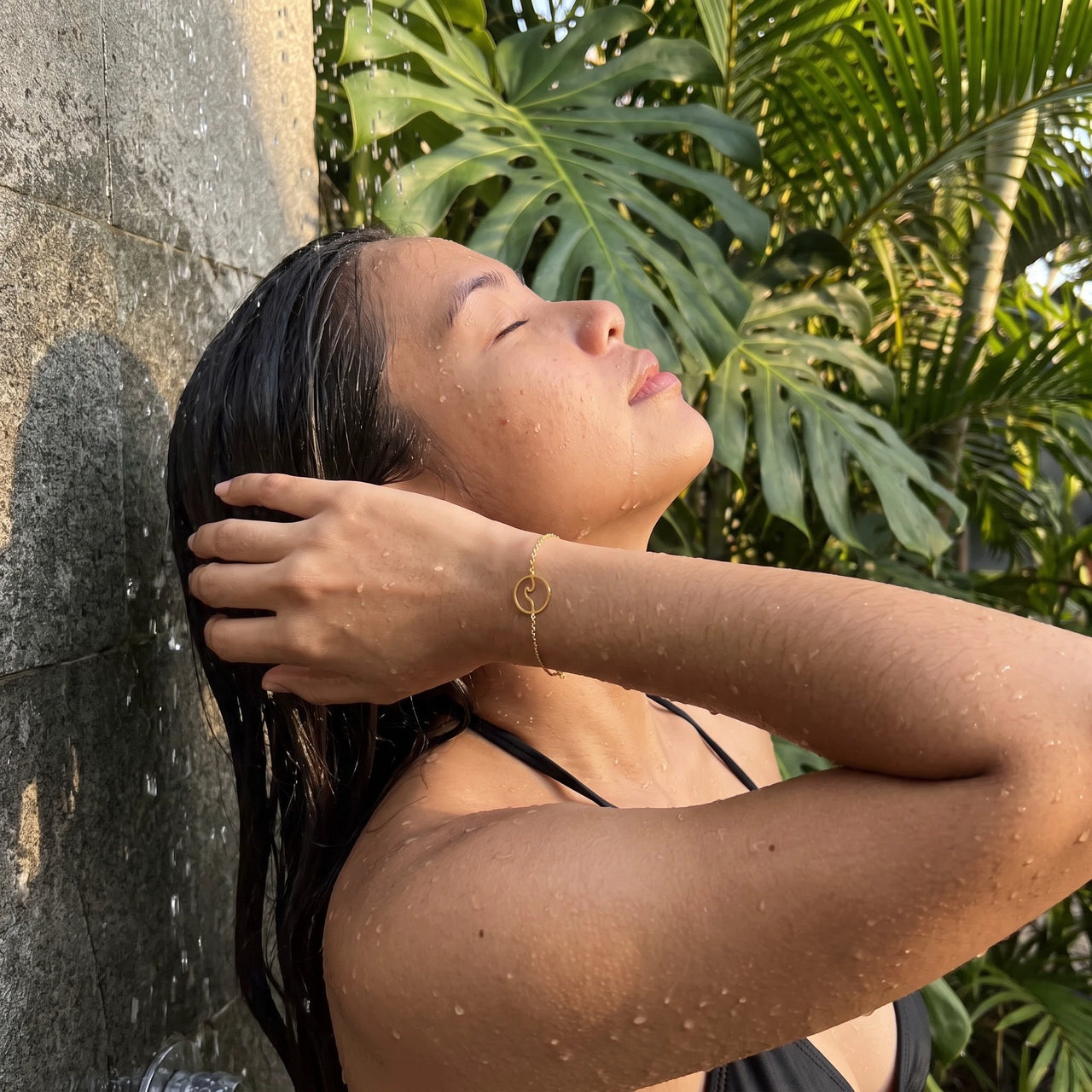 Ocean bracelet — worn in the shower, waterproof, gold | SKU: 17429078-gold
