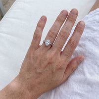 Thumbnail for Promise ring — worn, real size, silver | SKU: 505162-4.5-silver