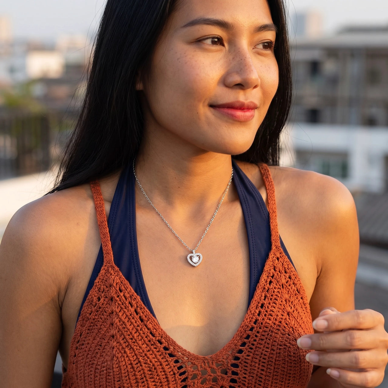 Heart pendant — worn, silver | SKU: 505744