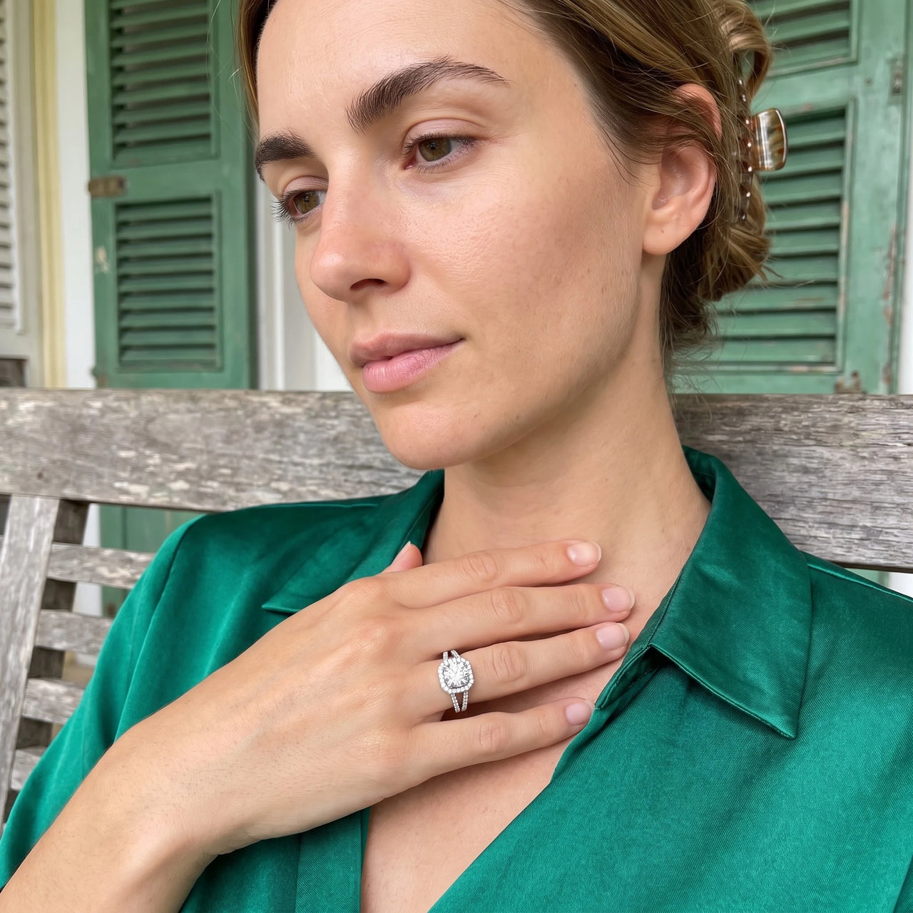 Silver ring for women — worn, everyday gesture, silver | SKU: 346060-4.5-silver